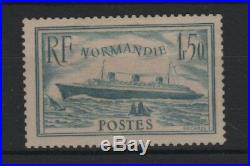 FRANCE STAMP TIMBRE 300b PAQUEBOT NORMANDIE 1F50 TURQUOISE NEUF xx LUXE T219