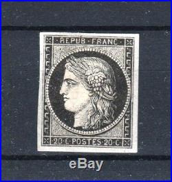 FRANCE STAMP TIMBRE YVERT N° 3a CERES 20c NOIR SUR BLANC NEUF x TB T131
