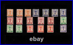 FRANCE  TIMBRES de SERVICE n° 1(3), 2(4), 8(5), 9(3), 10(3), 12 / MU /TTBE