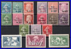 FRANCE YVERT 246/256+266/269+275/277 SERIE CAISSE AMORTISSEMENT NEUFS xx TB