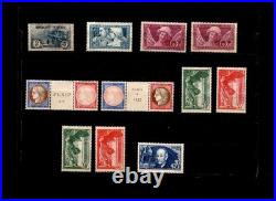 FRANCE  n° 169, 252b (Etat III), 256 (2), 348/351, 354/355 (2), 398 / MU