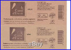 Faux carnet timbre Ciappa, couverture le carré d'encre, avec barre phospho