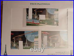 France2025n°6-8 NFTimbre4 Monuments Tour Eiffel Pack Platinium 1erjour