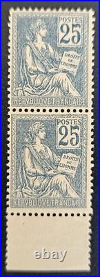 France 1900 Mouchon variété impression recto verso Yt 118b neuf/ cote 1000