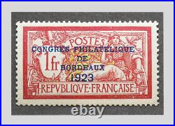 France 1923 Yt 182 Congrès Philatélique De Bordeaux (signé Calves) Mnh