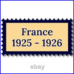 France 1925-1926 années complètes de timbres neufs