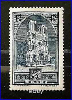 France 1929 Cath de Reims Y&T N° 259a Neuf Gomme d'Origine TTBE