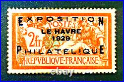 France 1929 Expo Phil Havre N° 257a Neuf Signe B C Ttbe Cote 2560