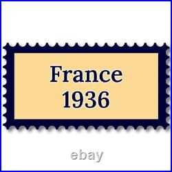 France 1936 année complète de timbres neufs