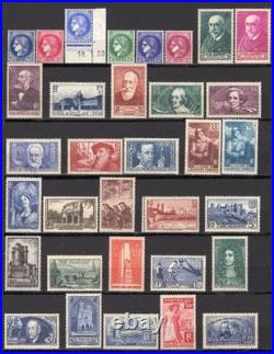 France 1938 Année Complète De 52 timbres +++ Neuf sans Charnière +++Luxe