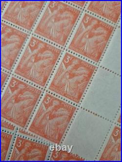 France 1944 Type Iris papier Japon Filigrane Yt 650a + 655a neuf + Variétés