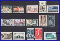France 1958/1967 Collection de non-dentelés, neufs sans charnière COTE 777
