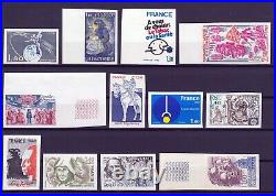 France 1980/1984 Collection de non-dentelés, neufs sans charnière COTE 615