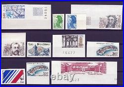 France 1980/1984 Collection de non-dentelés, neufs sans charnière COTE 615