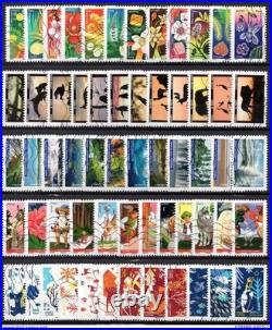 France 200 séries complètes oblitérées plus de 1800 timbres différents