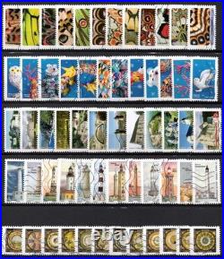 France 200 séries complètes oblitérées plus de 1800 timbres différents