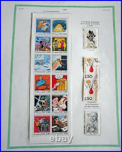France, Album Yvert et Tellier Futura avec 60 pages, timbres 1986-1992 stamps