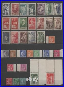 France Annee 1937 N°y&t 334 Au 371 Avec Pexip Petit Format 38 Timbres
