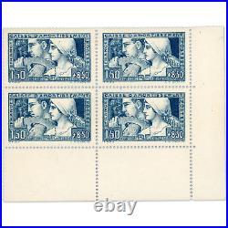 France Bloc 4 Timbres N° 252 Caisse D'amortissement Neufs Signé Expert Chez Brun