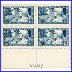 France Bloc 4 Timbres N° 252 Caisse D'amortissement Neufs Signé Expert Chez Brun