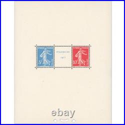 France Bloc-feuillet N°2 Expo De Strasbourg Neuf Année 1927 Signé Brun Cote 1350