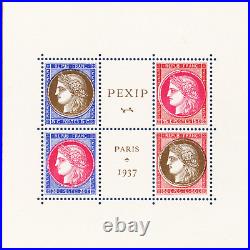 France, Bloc-feuillet N° 3 Pexip Paris 1937, Timbres Neufs Sans Charnière
