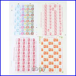 France Lot De 4 Feuilles Complètes N°4459/4472 Types D'impression Année 2010