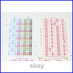 France Lot De 4 Feuilles Complètes N°4459/4472 Types D'impression Année 2010