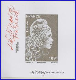 France Marianne L'engagee 10 Blocs Feuillets Non Denteles-salon Automne