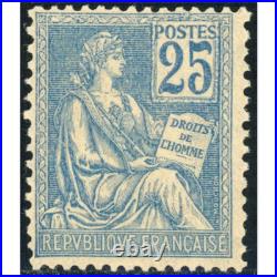 France N°114 Type Mouchon Timbre Neuf Sans Charnière Signé Brun Année 1900-01