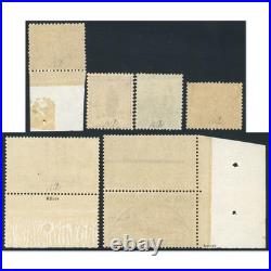 France N°148 A 153 Série 1ère Orphelin Timbres Neuf Signés Brun, Année 1918