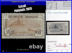 France N°153 Orphelins 50c+50c Non Émis, Essai en noir /TB Signé Scheller