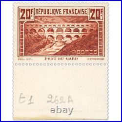 France N° 262a, Pont Du Gard Timbre Neuf Type 1 Signé Expert Chez Brun Bdf