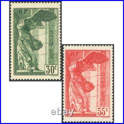 France N°354/355 Victoire De Samothrace Timbres Neufs Année 1937 Signés Brun