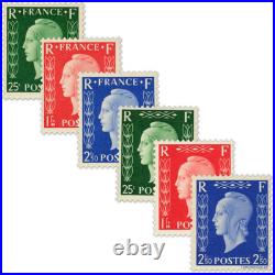 France N° 701a/f Marianne De Dulac Série Non Émise 1942, Timbres Neufs/