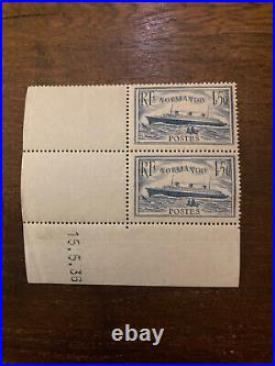 France Normandie N°300 Yvert Paire Coin Date Neuf XX Tb Cote 500