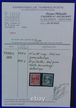 France, Poste aérienne 3 et 4, signés avec certificat Calves, TTB, cote 21000