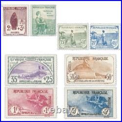 France Série Orphelins N° 148 A 155 Timbres Neufs, 155 Sans Ch, Signés Brun France Série Orphelins N° 148 A 155 Timbres Neufs, 155 Sans Ch, Signés Brun