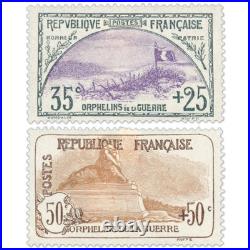 France Série Orphelins N° 148 A 155 Timbres Neufs, 155 Sans Ch, Signés Brun