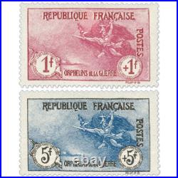 France Série Orphelins N° 148 A 155 Timbres Neufs, 155 Sans Ch, Signés Brun