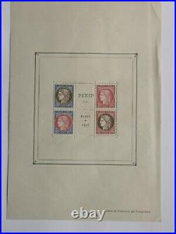 France Stamp Timbre Bloc Feuillet 3 Pexip 1937 Neuf