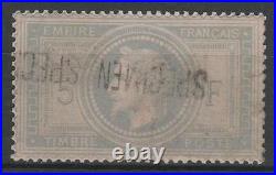 France Stamp Timbre Specimen 15 Napoleon III 5f Violet Gris Neuf A Voir N777