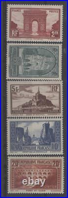 France Timbre Yvert N° 258/262 Serie Sites Monuments Pont Du Gard