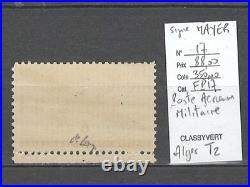 France Yvert 17 Timbre des Etats Unis surchargé RF Alger Type 2 SIGNE MAYER
