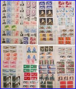 France blocks of 4+pairs 1944-1976 and singles 1928-1976, MNH, album 46 pages