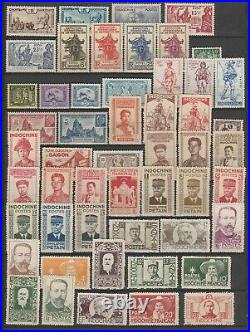 INDOCHINE colonie Française gros lot de timbres neuf / cote plus de 650 euro