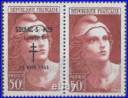 LIBERATION. RRR. Var. SOULAC sur MER. 50fbrun (732) Tenant à NON Sgé. P MAYER