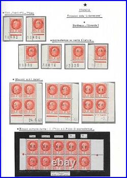 LIBERATION. RR. Var. BORDEAUX collection aux Types 1 sur feuilles d'album