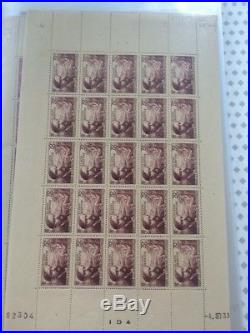 LOT #284 FRANCE collection timbres en feuilles et planches MNH énorme cote
