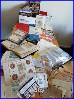 LOT #65 FRANCE COLONIES MONDE volumineuse collection timbres lettres 557 photos